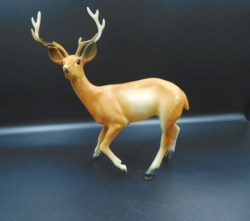 7 INCH VINTAGE BREYER TAN BUCK DEER WITH ANTLERS